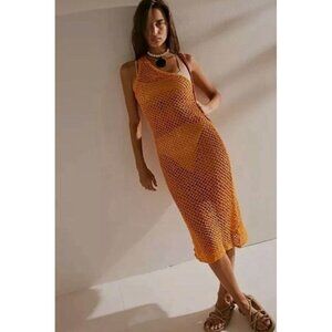 FREE PEOPLE BEACH size XL Crochet dress beach cover up